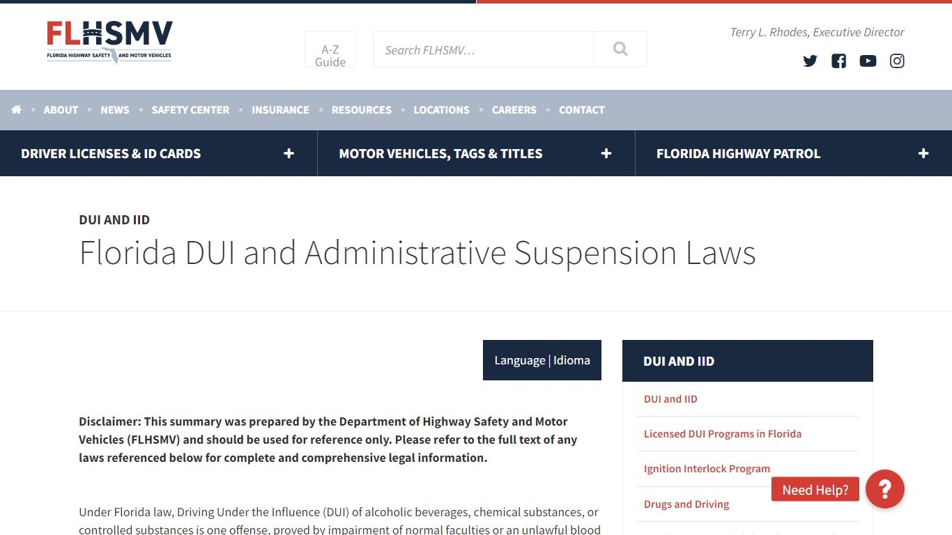 Florida DUI and Administrative Suspension Laws