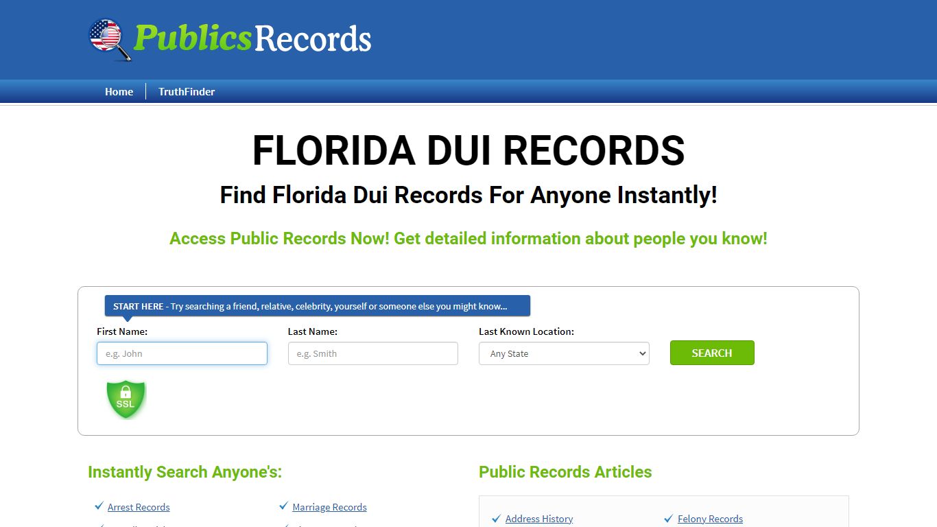Find Florida Dui Records For Anyone Instantly!